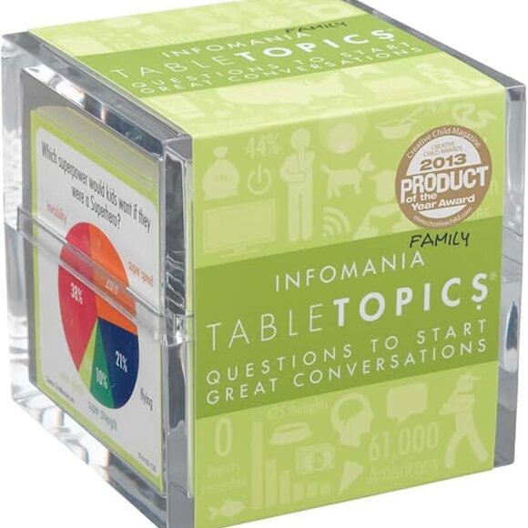 TABLETOPICS Family Infomania: Questions to Start Great Conversations - Picture 1 of 5
